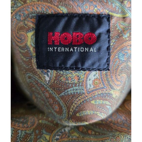 Hobo International Leather Crossbody Shoulder Bag BALL CLASP Orange Chain Strap - Picture 12 of 14